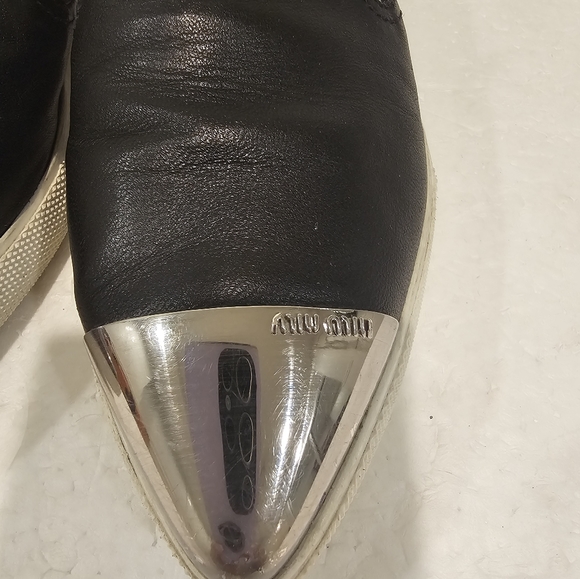 Miu Miu Capped Toe Slip on loafers - Picture 4 of 14